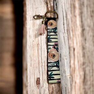 Floral Keychain Wristlet